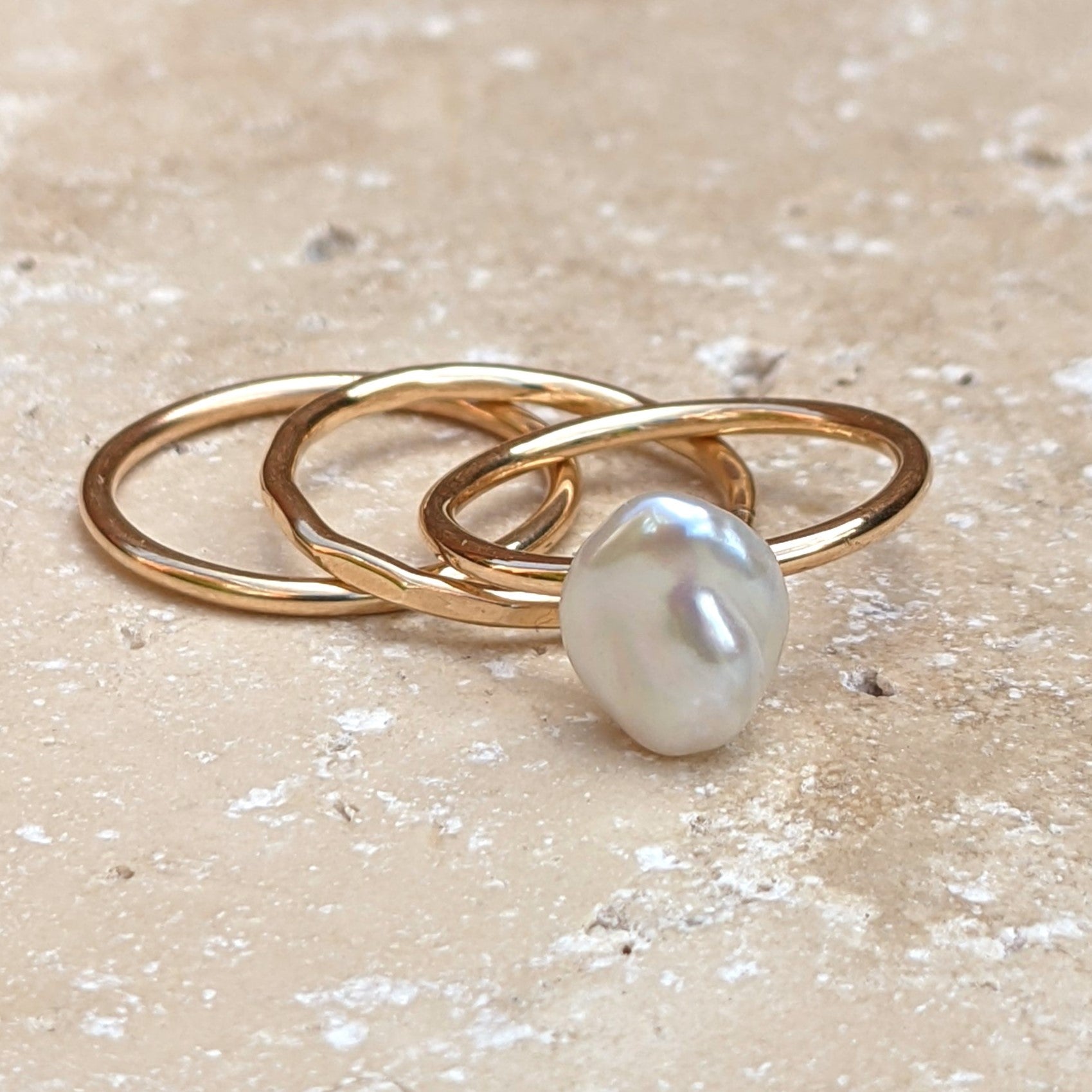 Gold Pearl Ring