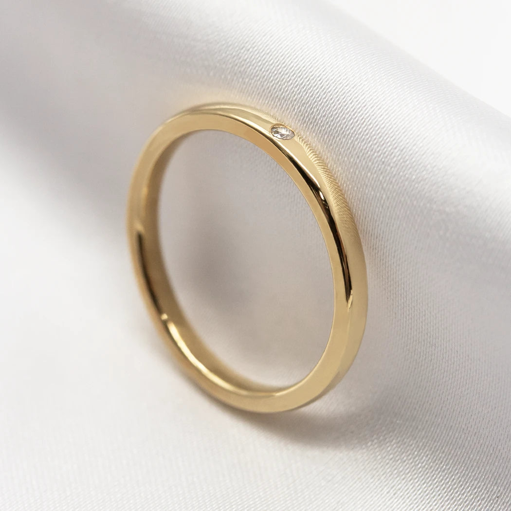 9ct Solid Gold Single Stone Ring - Della