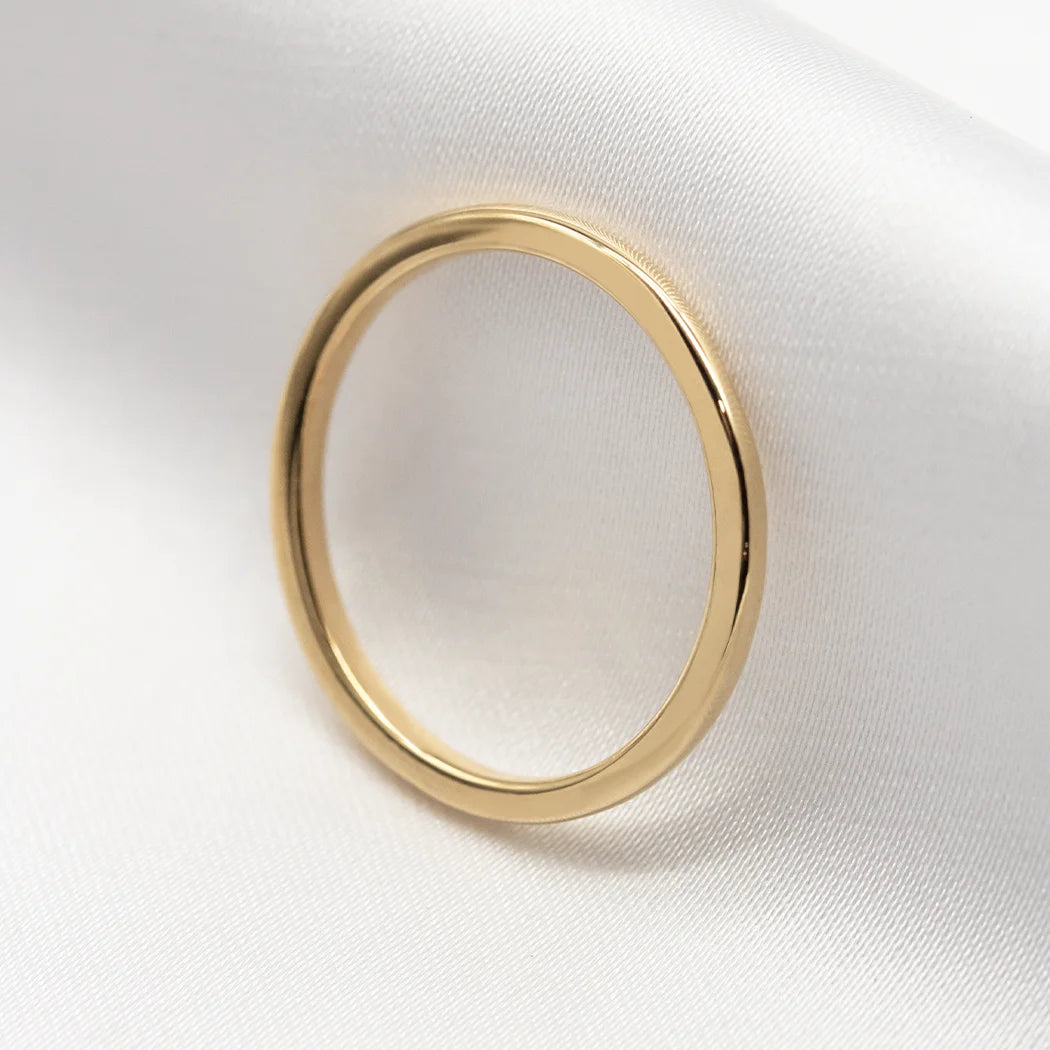 9ct Solid Gold Plain Wedding Ring - Capri