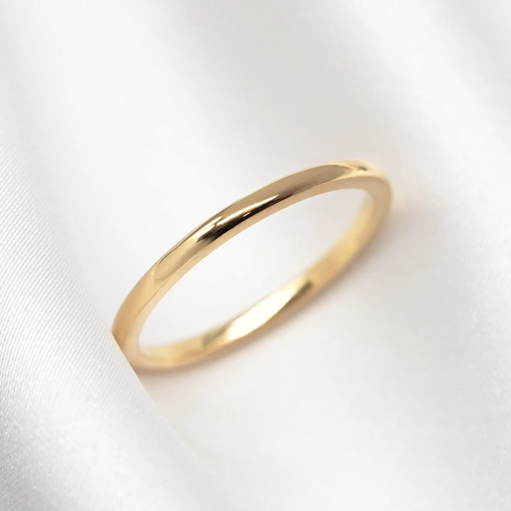9ct Solid Gold Plain Wedding Ring - Capri
