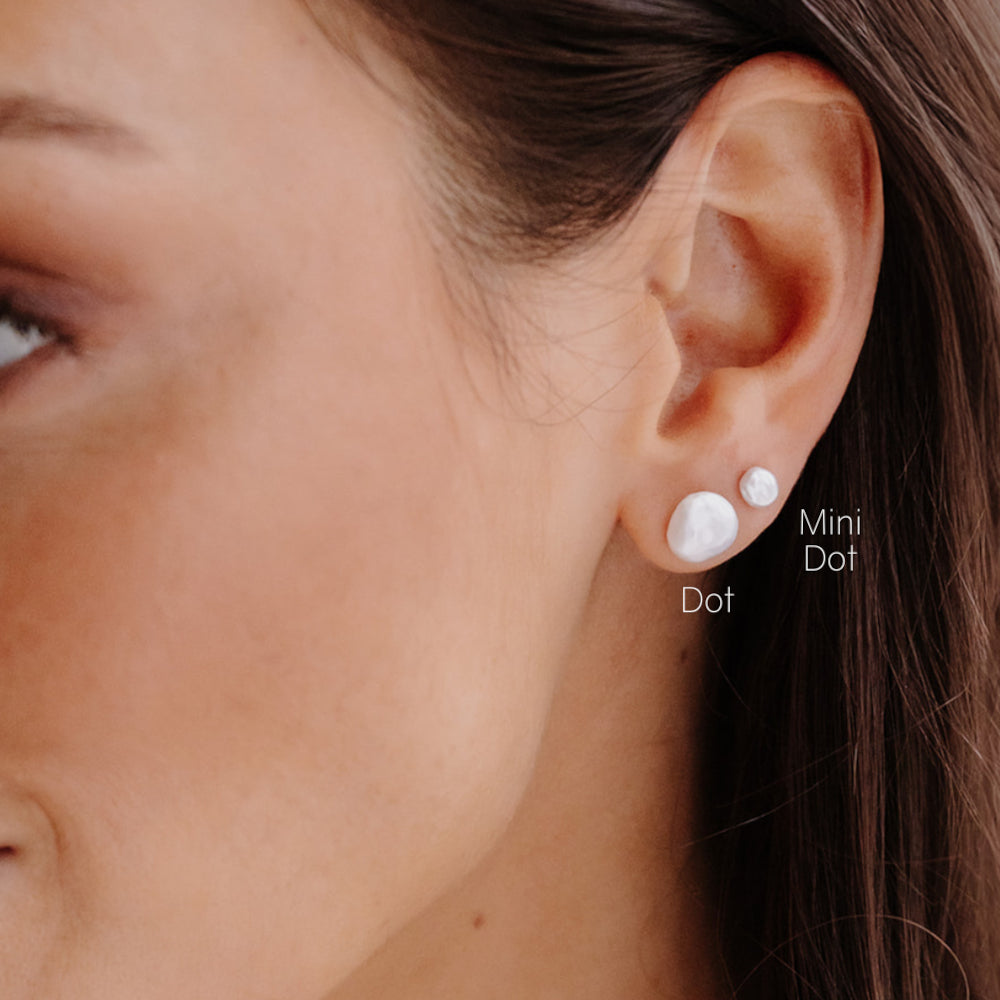 Mini Keshi Bridesmaids Pearl Stud Earrings