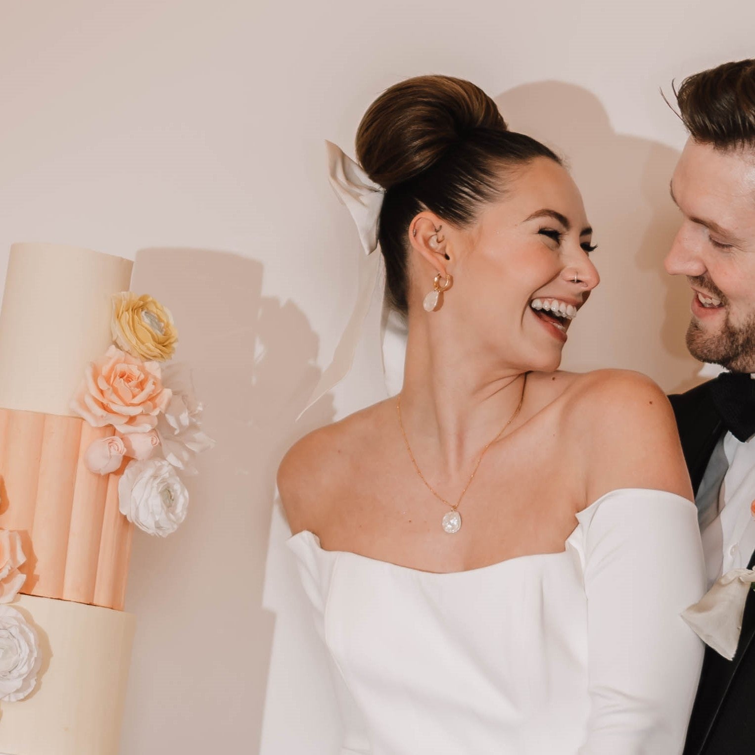 Clemmie Baroque Pearl Bridal Earrings