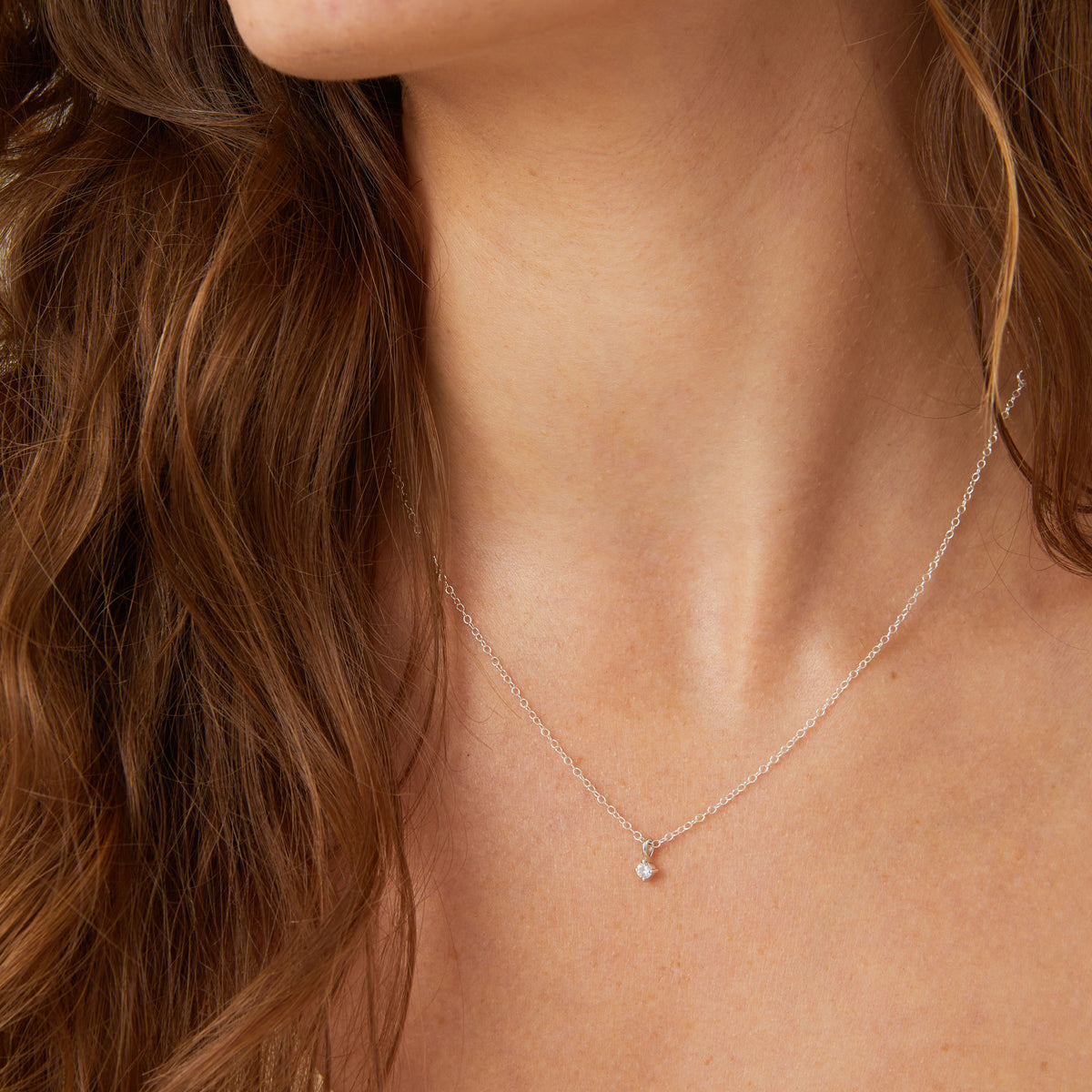 Mini Single Birthstone Charm Necklace
