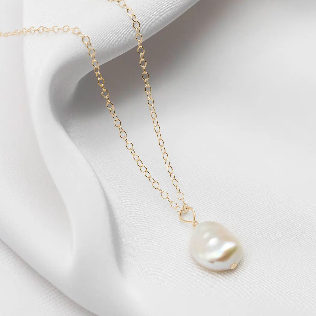 Mini Keshi Pearl Necklace and Stud Earring Set