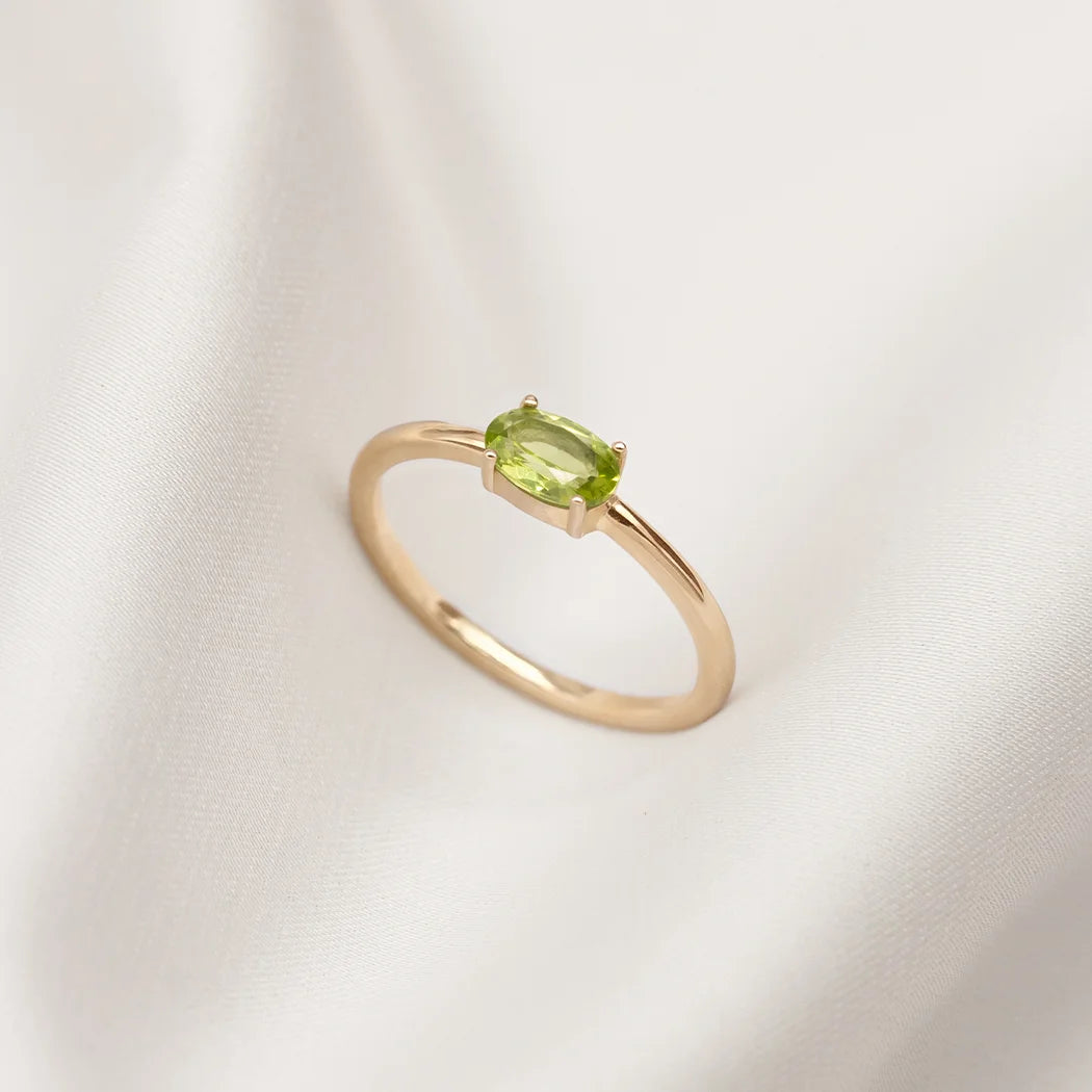 Peridot Oval Gemstone Ring
