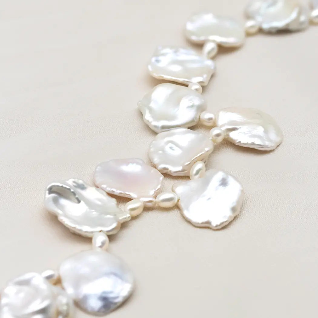 Petal Pearl Statement Necklace - Adie