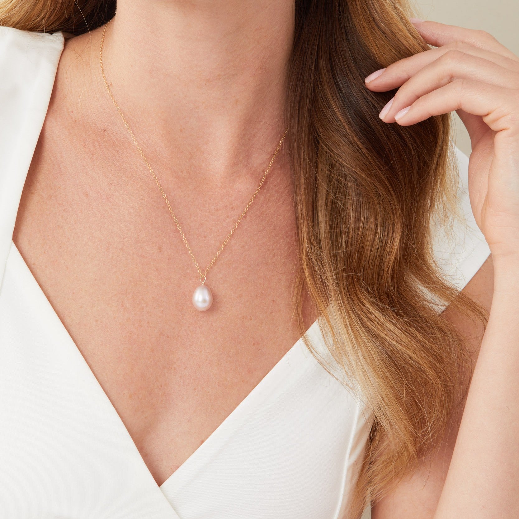 Pink Pearl Necklace - Pink Florence