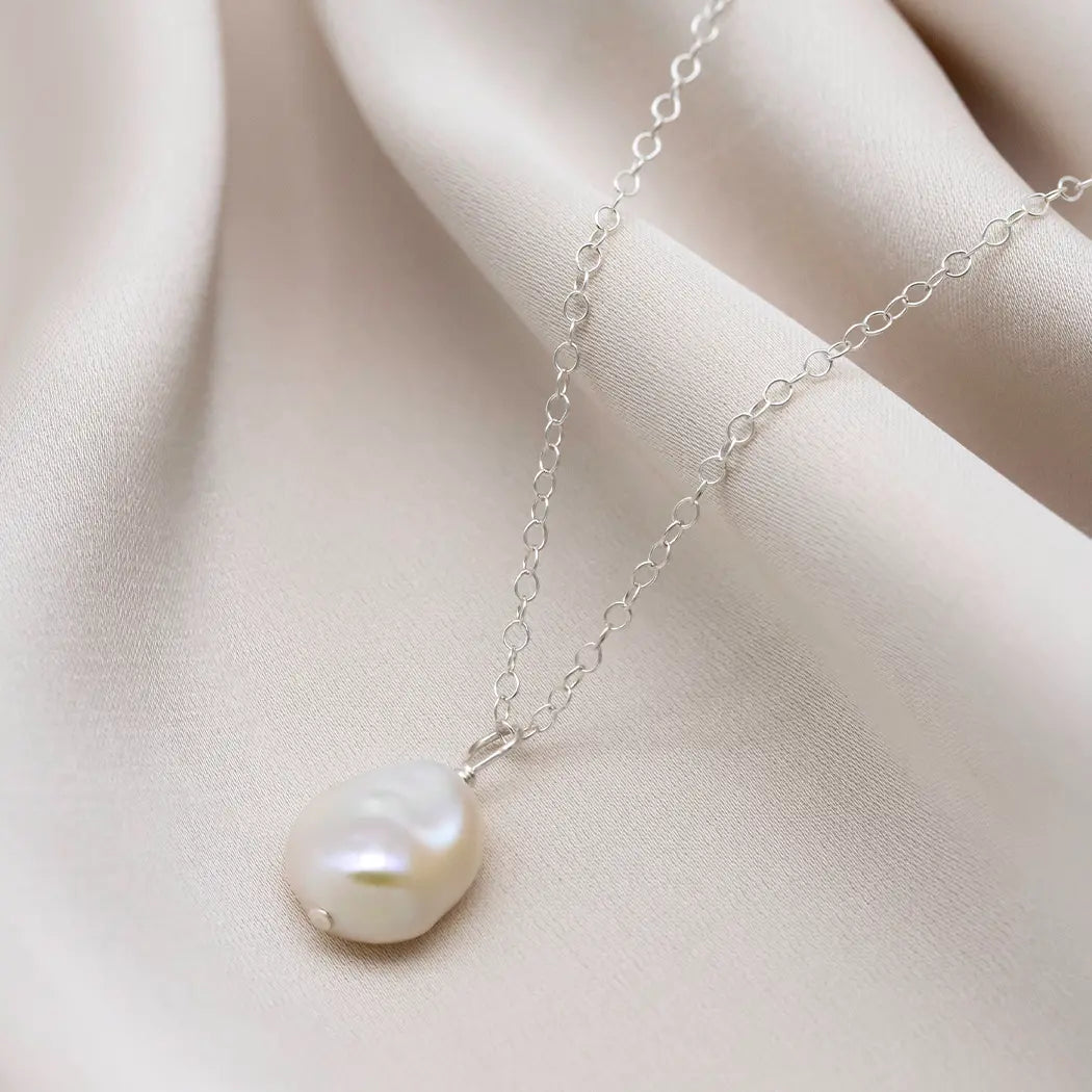 Mini Keshi Pearl Necklace and Stud Earring Set