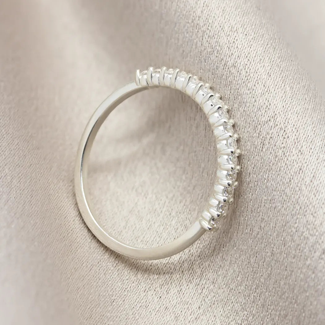 Sterling Silver Anniversary Eternity Ring - Choose Number of Stones