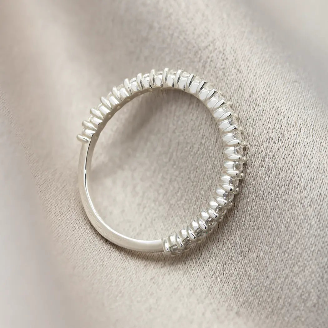 Sterling Silver Anniversary Eternity Ring - Choose Number of Stones