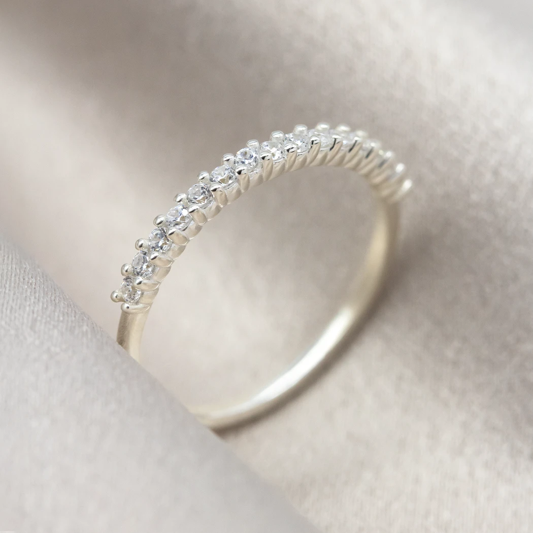 Sterling Silver Anniversary Eternity Ring - Choose Number of Stones