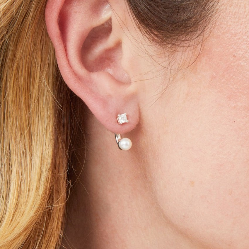Diamond and pearl Ear Jacket - Esti