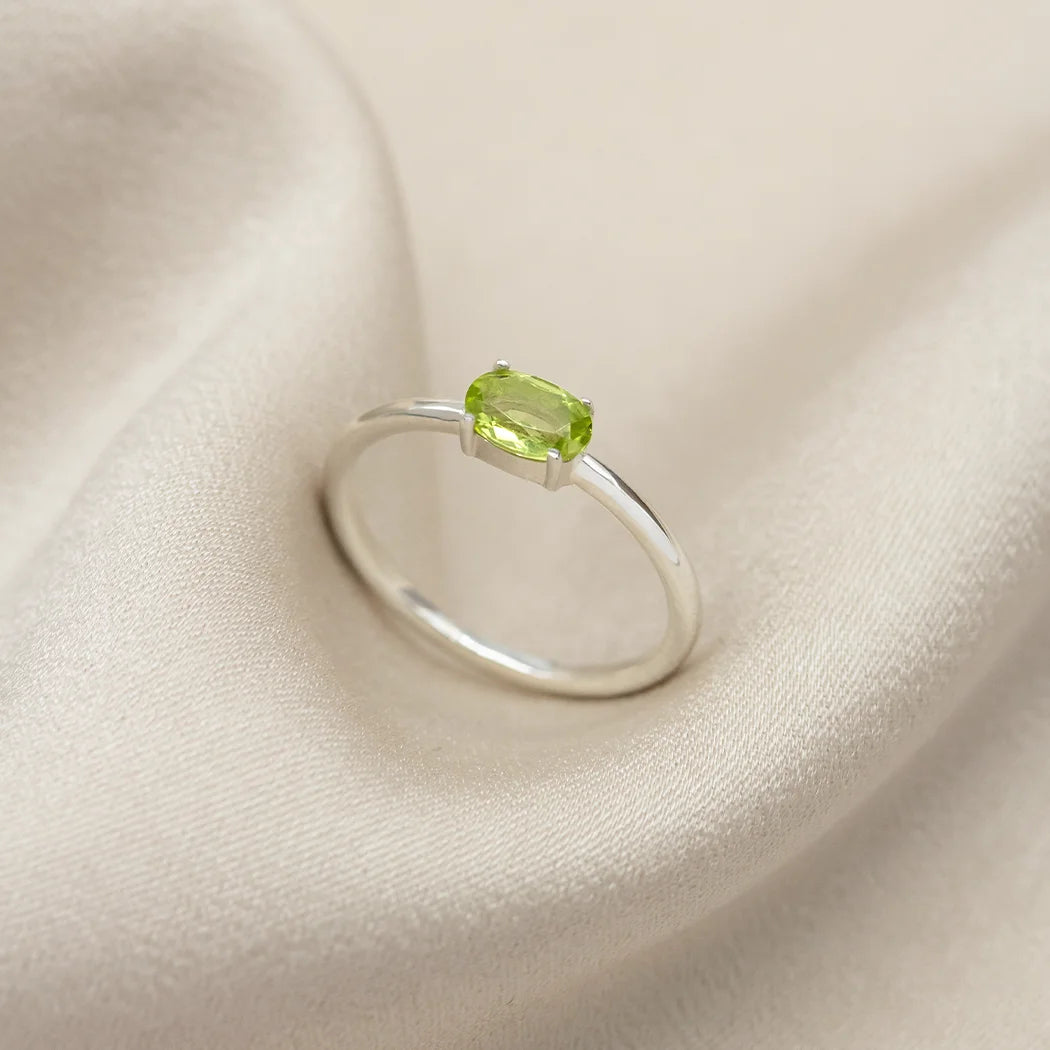Peridot Oval Gemstone Ring