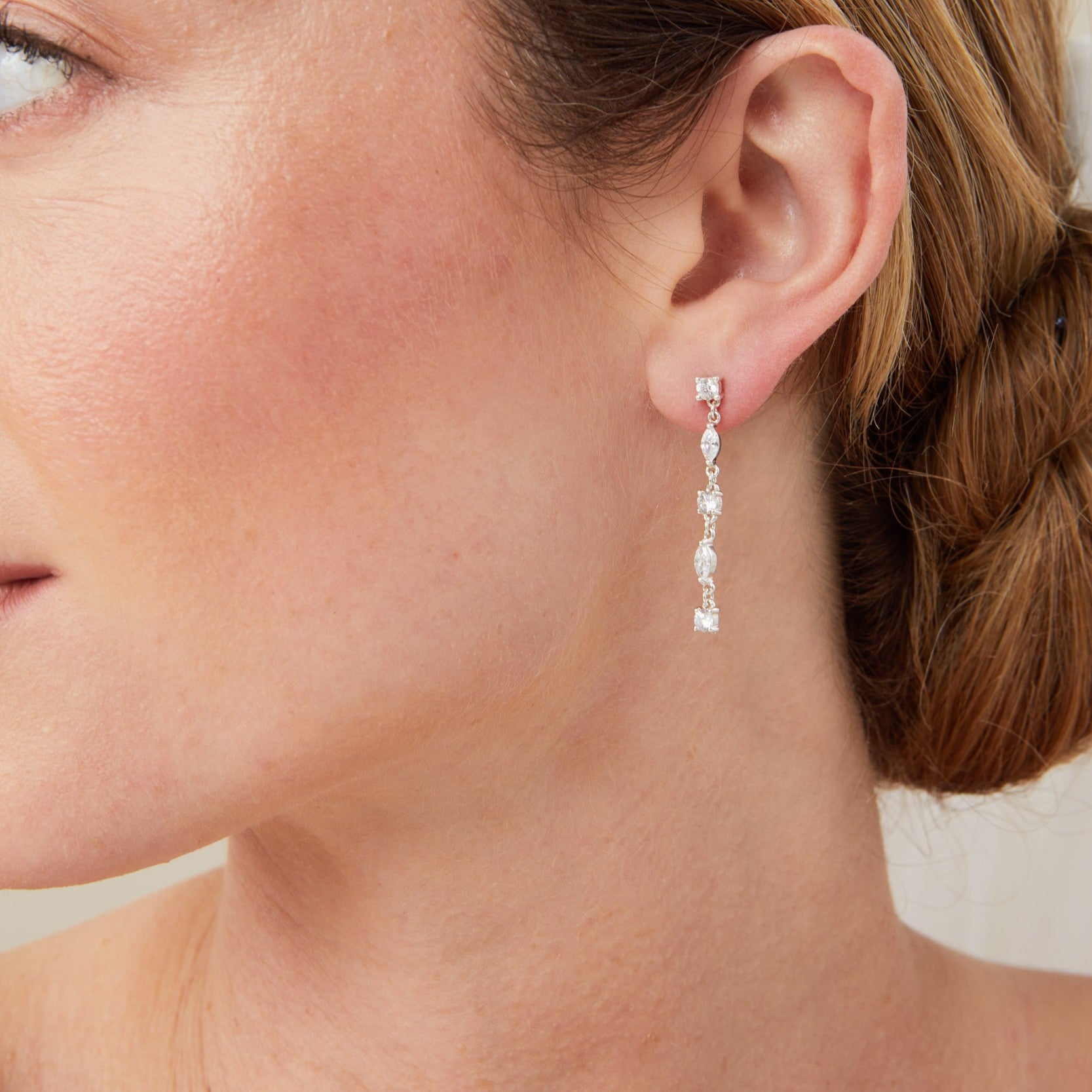 Small Dangle Stud Drop Earrings - Neith