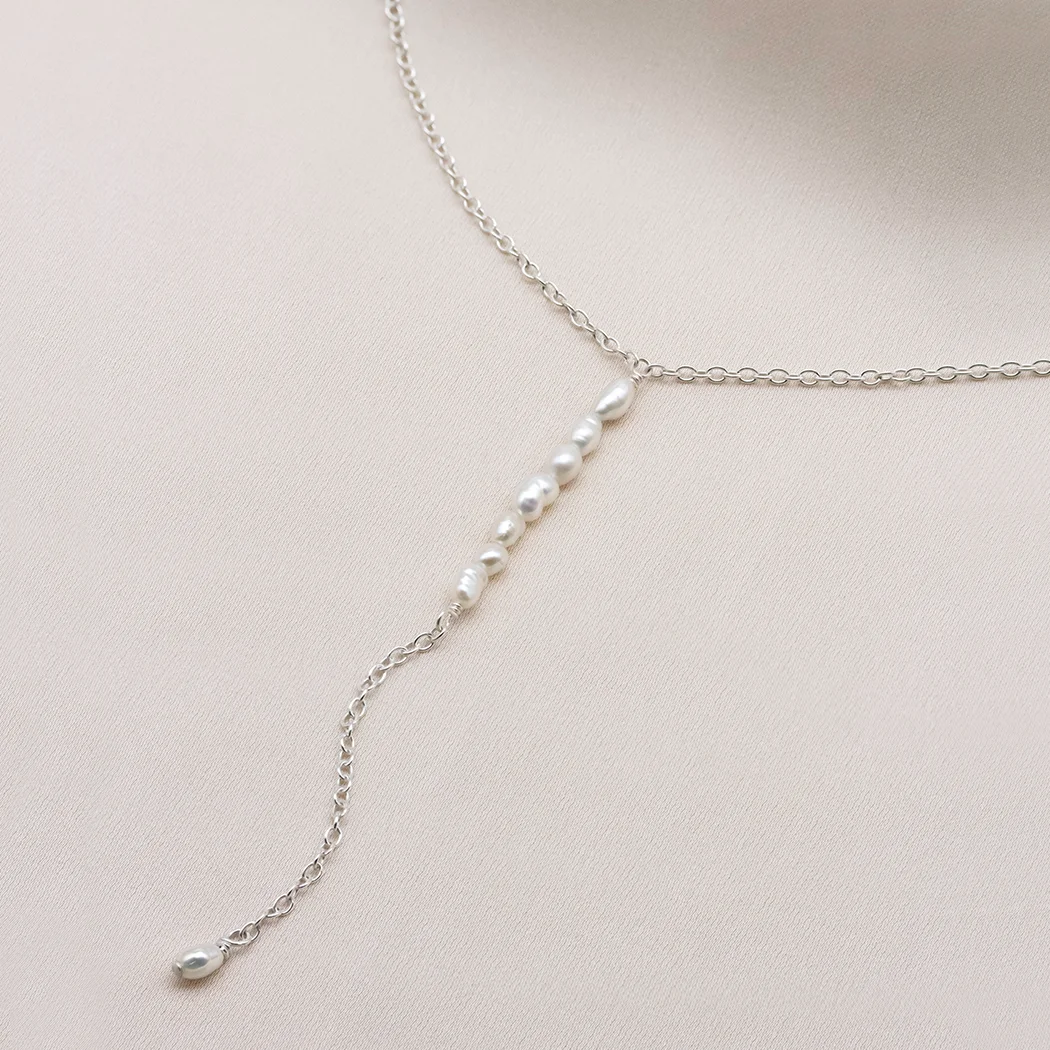 Kira Seed Long Pearl Necklace
