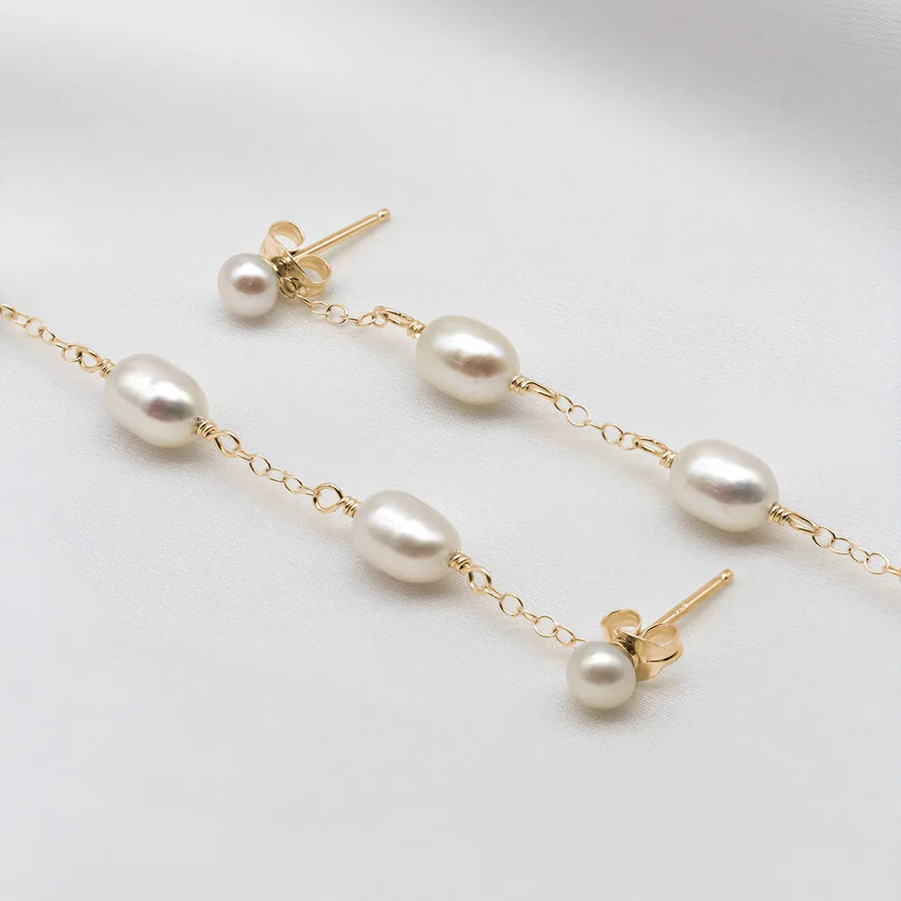 Classic Small Pearl Bridal Jewellery Set - Mini Cara