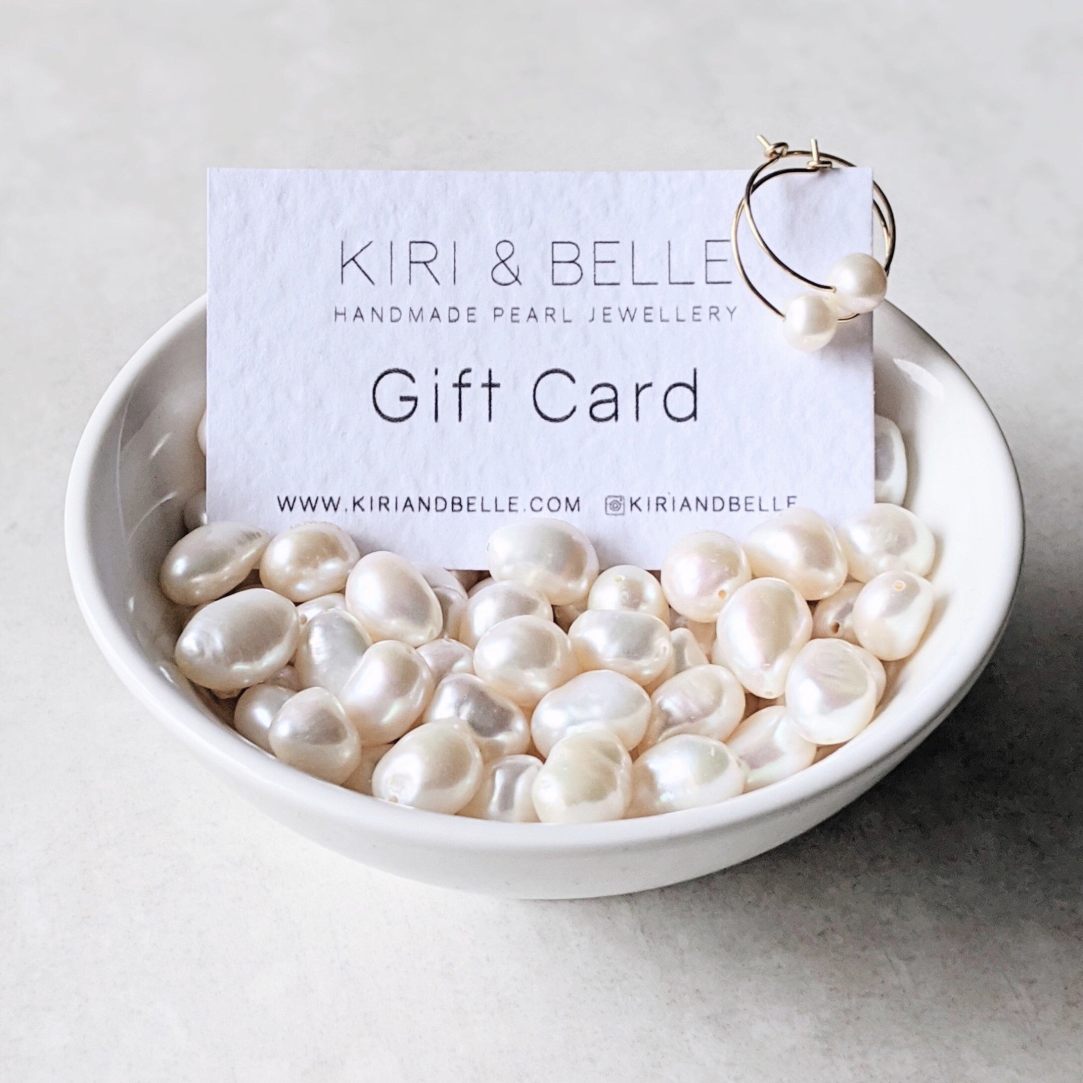 Electronic Gift Card Baroque Pearl Jewellery eGift Gifts Made In The UK Kiri & Belle