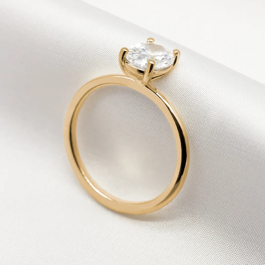 9ct Gold 1ct Oval Engagement Ring - Asha