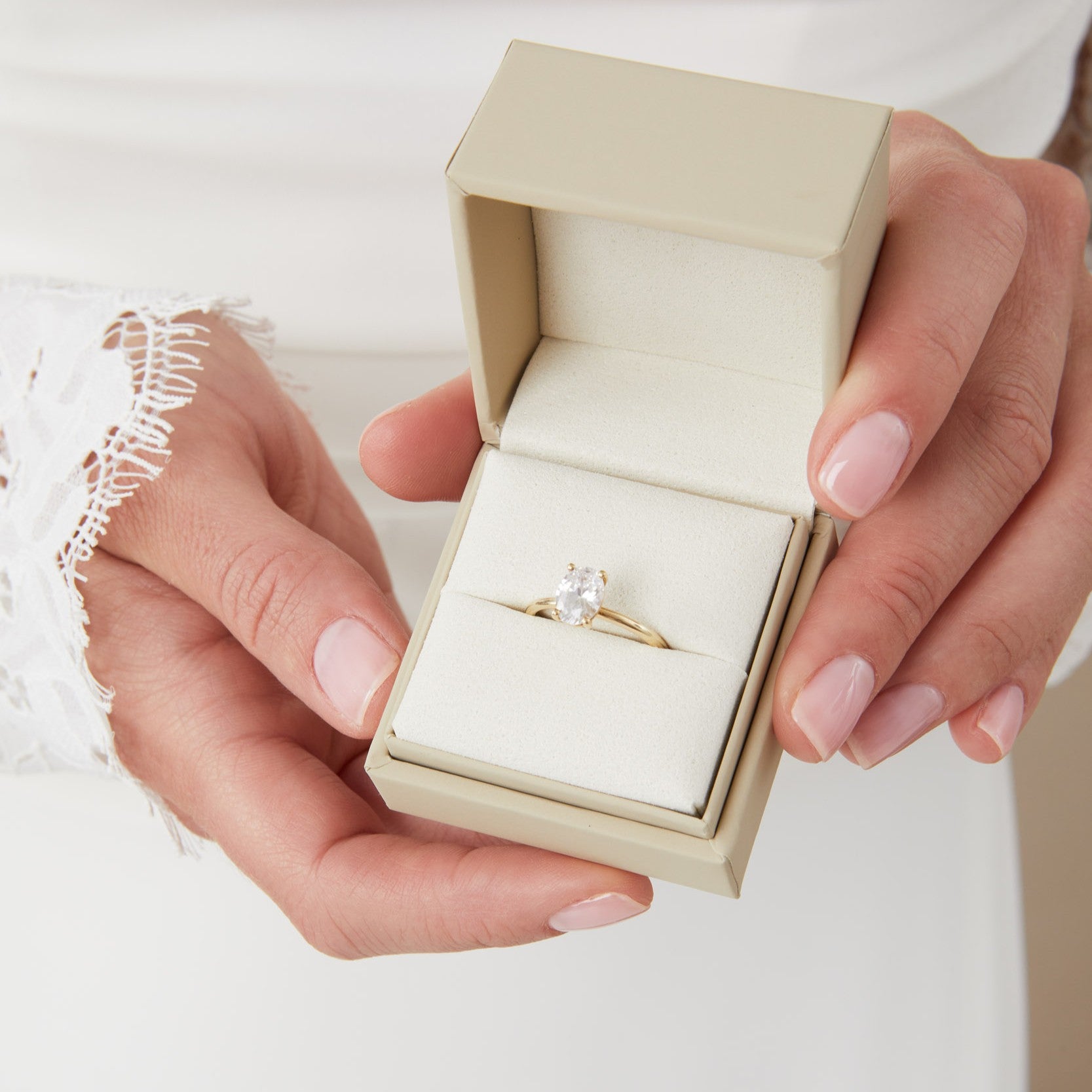 9ct Gold 1ct Oval Engagement Ring - Asha