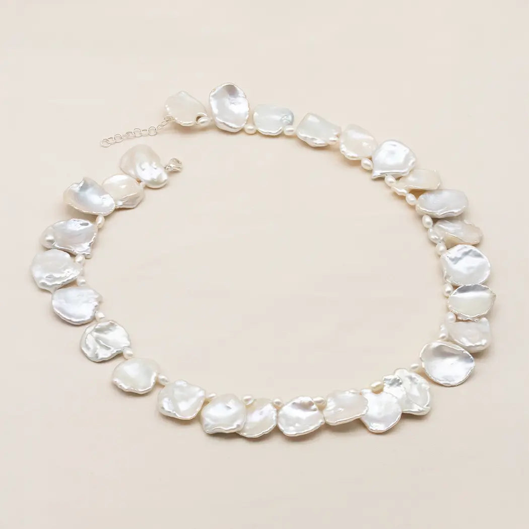 Petal Pearl Statement Necklace - Adie