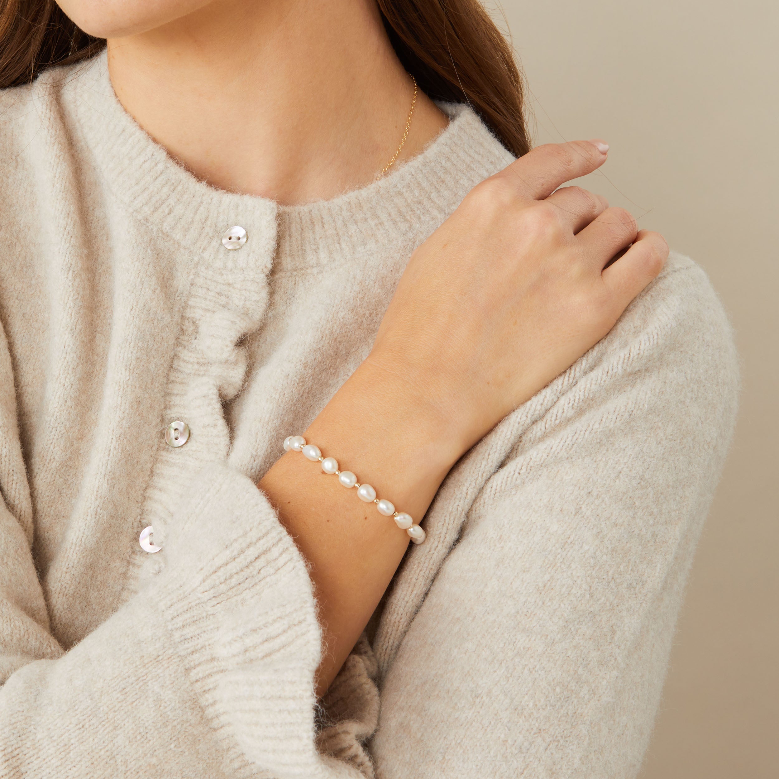 Pearl and Bead Bracelet - Lauren