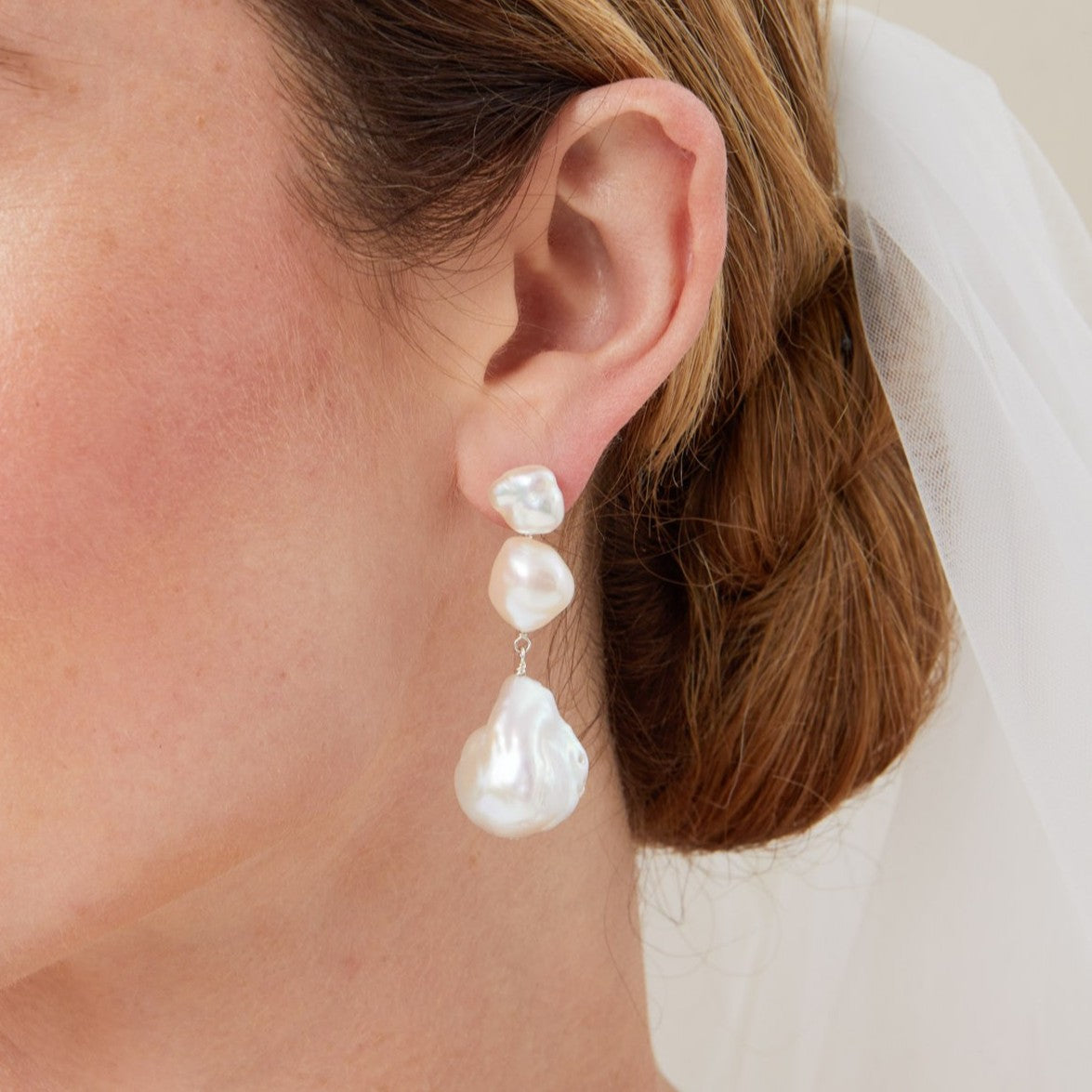 Maxi Baroque Pearl Drop Earrings - Laila