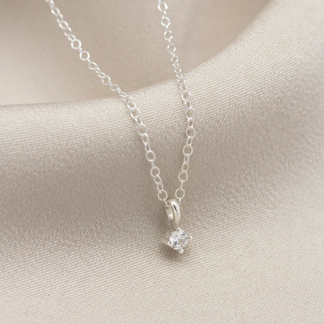 Mini Single Birthstone Charm Necklace
