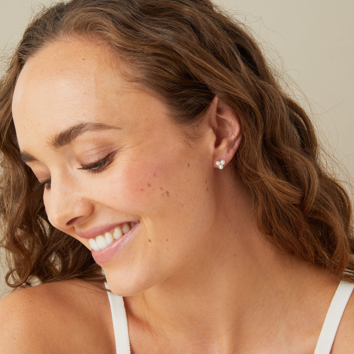 Pearl Trilogy Stud Earrings