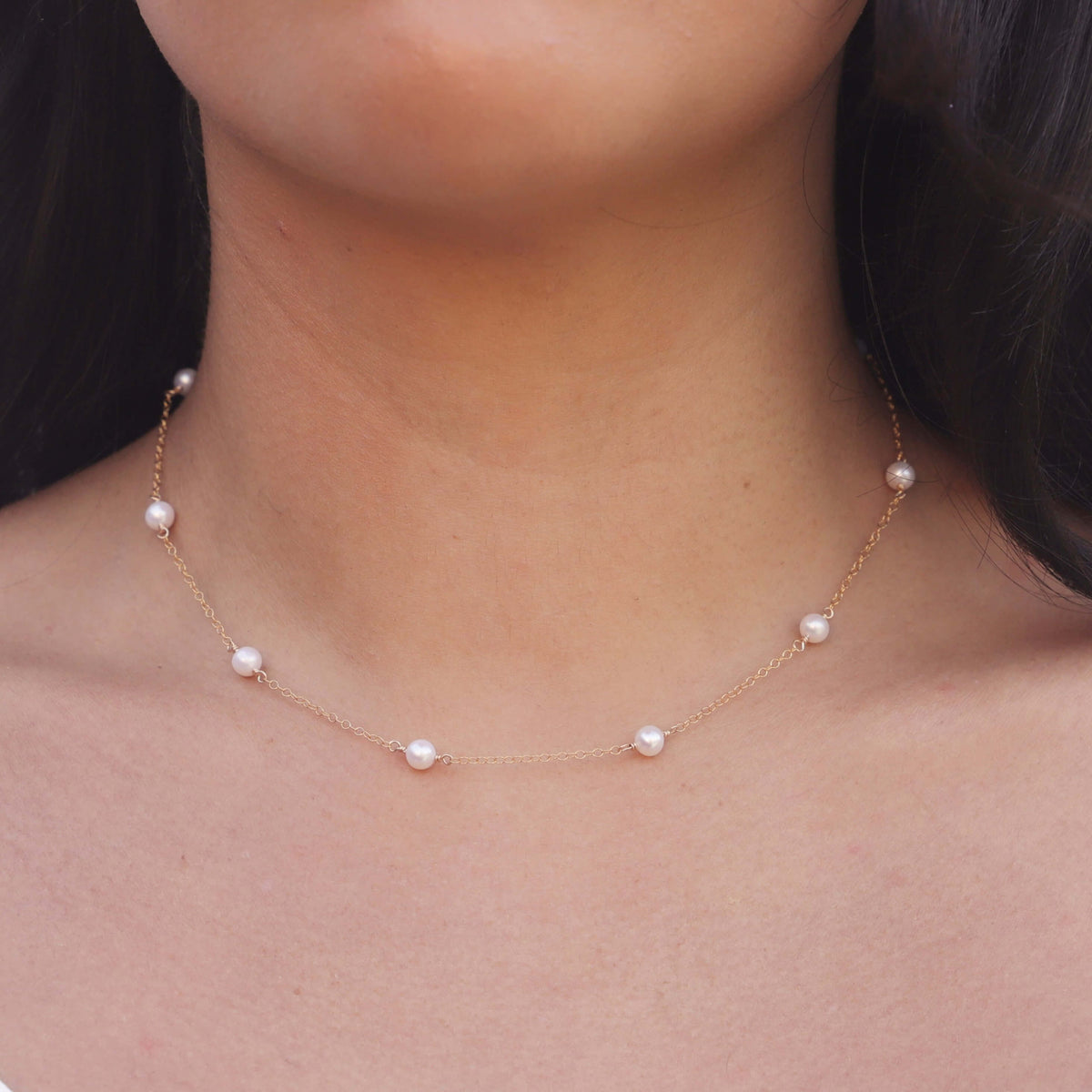 Pearl And Chain Necklace- Effortless Luxury - KIRI & BELLE
