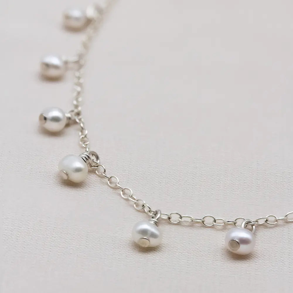 Delicate Bridal Earring and Necklace Set - Delilah