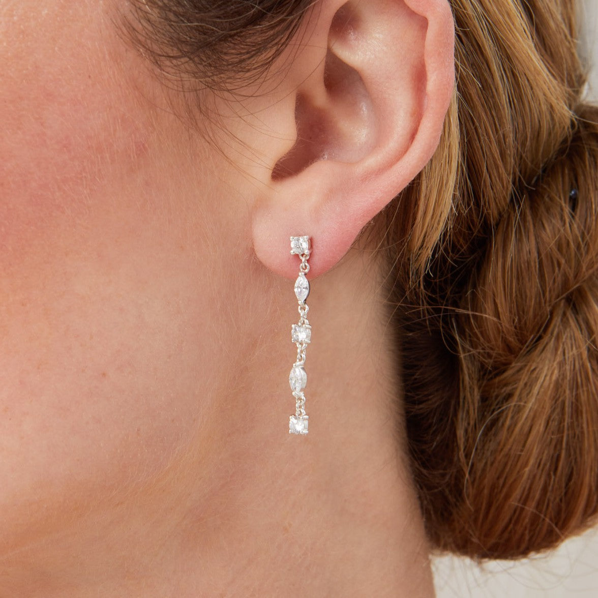 Small Dangle Stud Drop Earrings - Neith