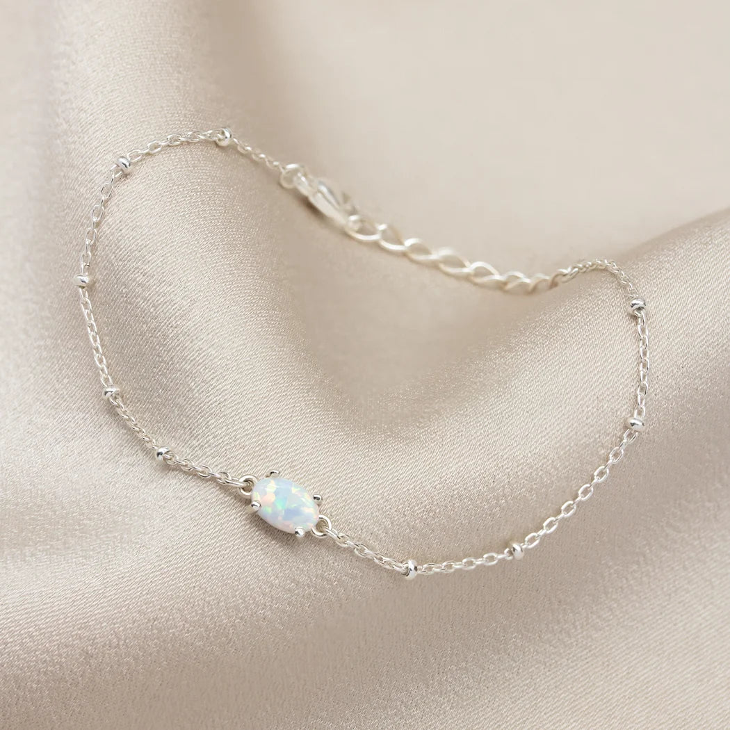 Opal Oval Gemstone Bracelet