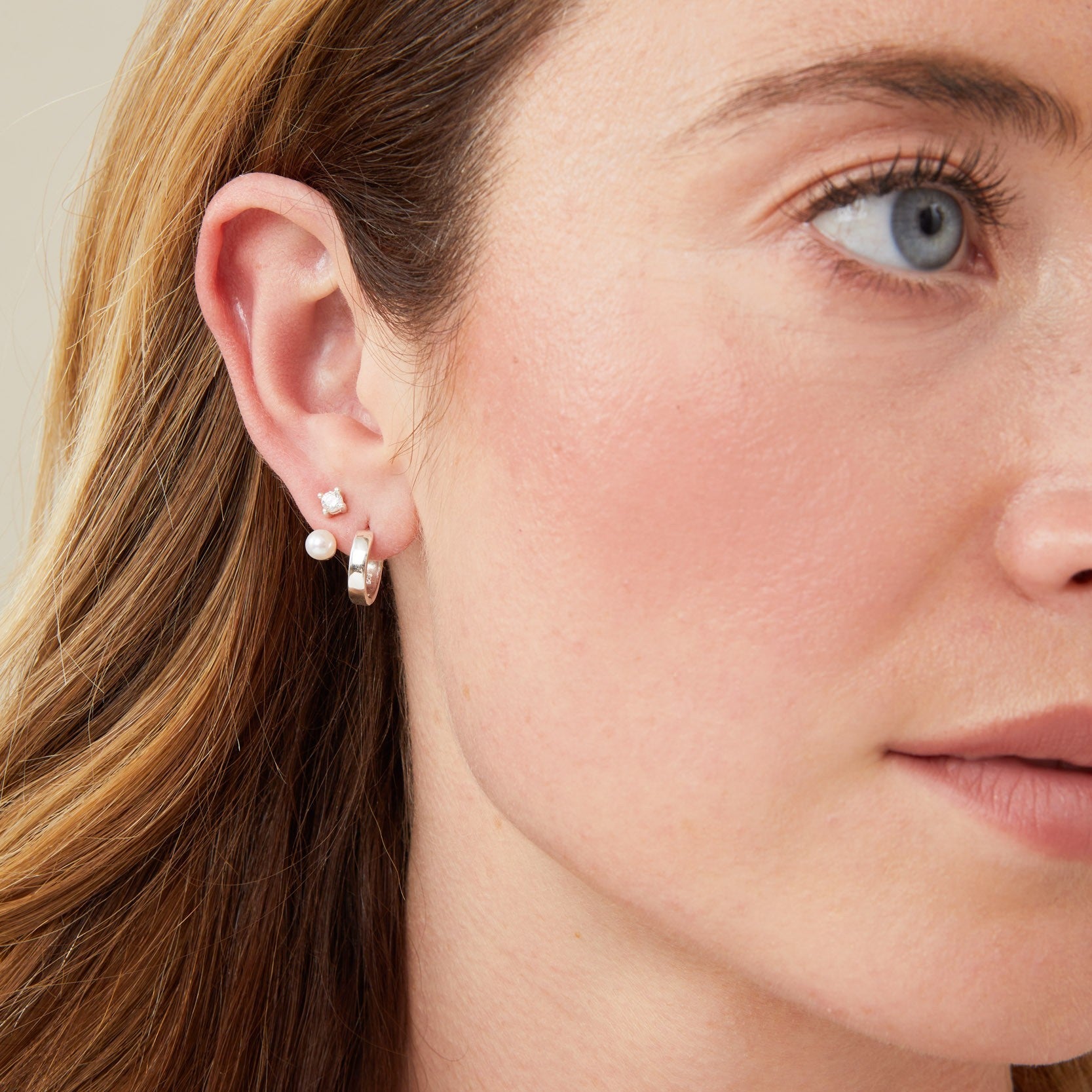 Diamond and pearl Ear Jacket - Esti