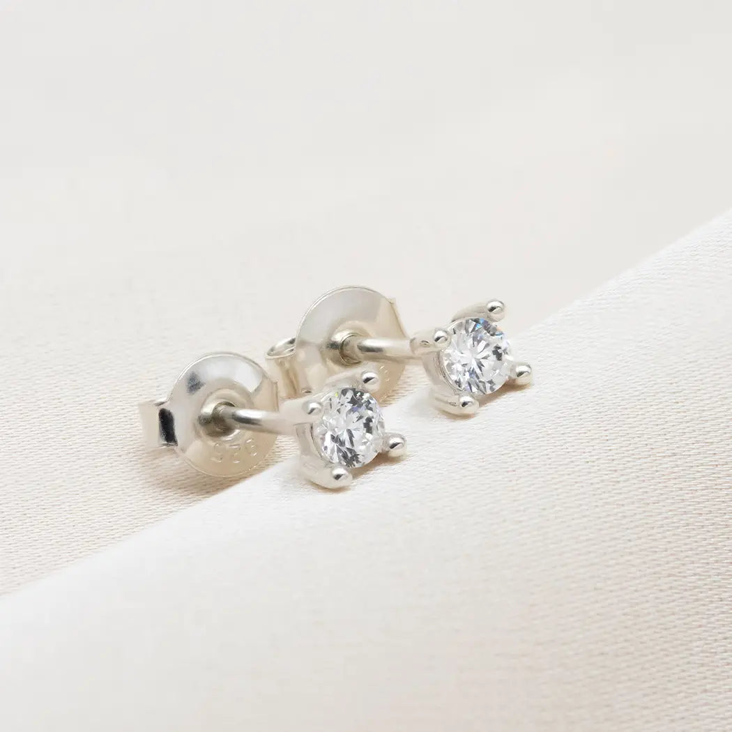 Moissanite Stud Earrings - 3mm Stone