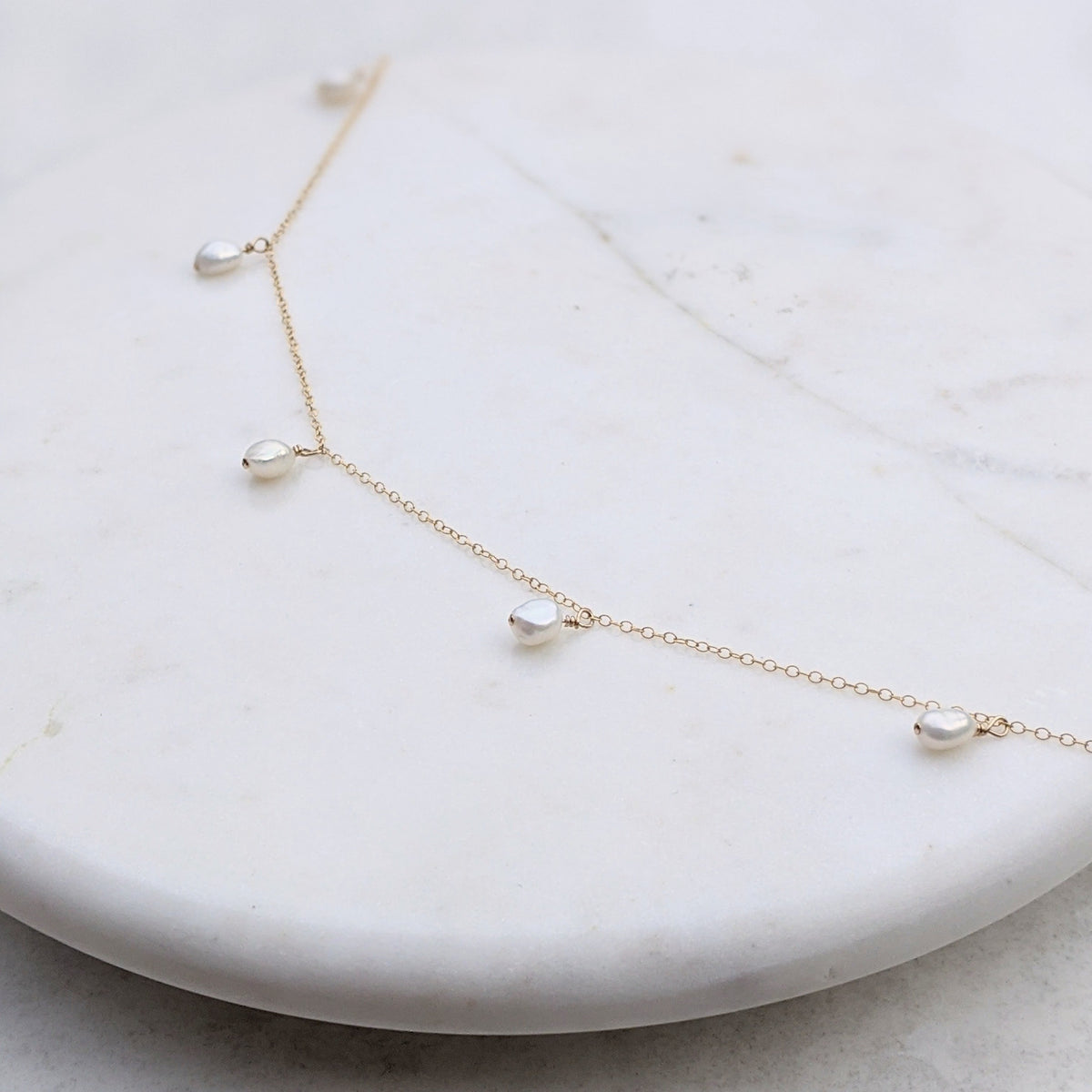 Five Pearl Necklace - Annalise - KIRI & BELLE