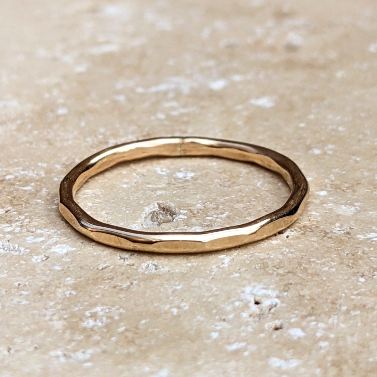 Hammered gold ring