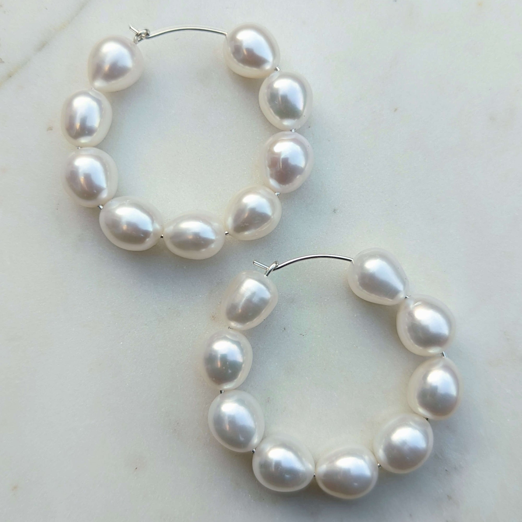 Belle Pearl Hoops