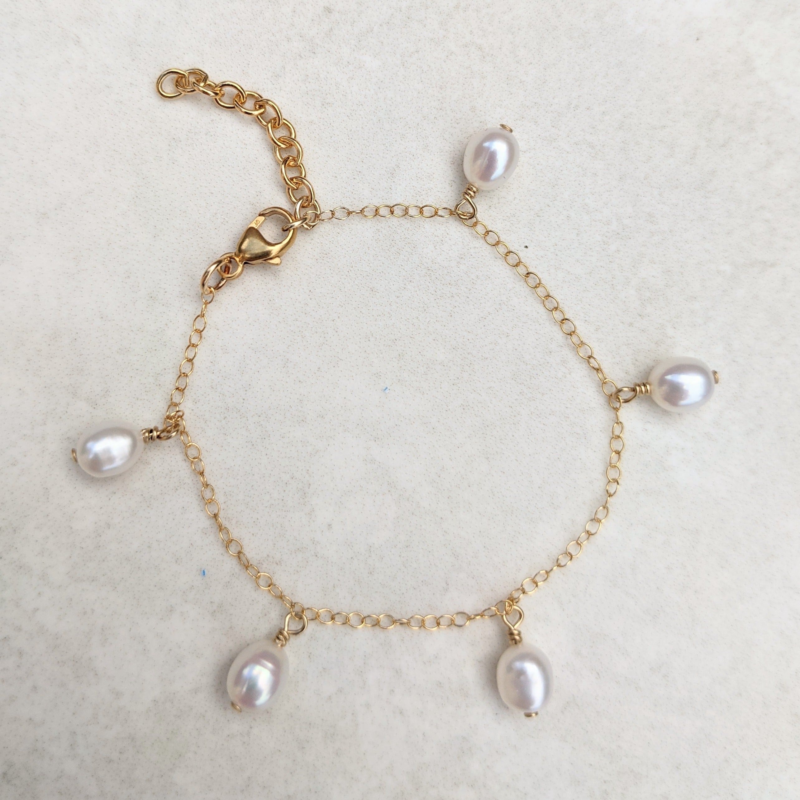 Mini Pearl Charm Bracelet
